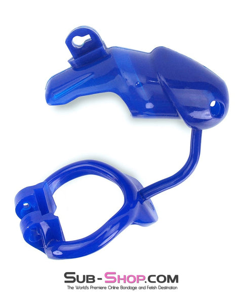 8885AE      Spiked Blue Balls Silicone Chastity with Ball Spreader Chastity   , Sub-Shop.com Bondage and Fetish Superstore