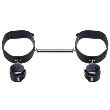 8894MH      Thigh Spreader Bar with Thigh and Wrist Cuffs Set - MEGA Deal Black Friday Blowout   , Sub-Shop.com Bondage and Fetish Superstore