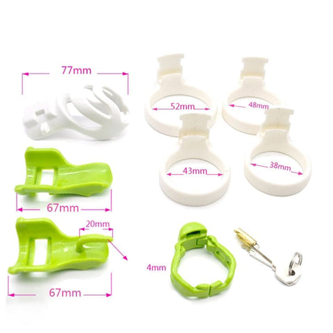 9066M      Mean Green Long Male Chastity with Prince Albert Insert - LAST CHANCE - Final Closeout! MEGA Deal   , Sub-Shop.com Bondage and Fetish Superstore