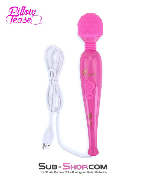 9096M      Pink Vibrating Massaging Wand with USB Cord - LAST CHANCE - Final Closeout! MEGA Deal   , Sub-Shop.com Bondage and Fetish Superstore