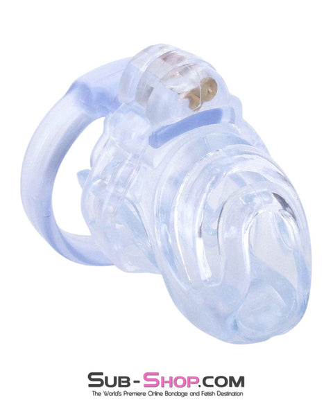 9336M      Short Clear Male Chastity with Optional Prince Albert Insert Chastity   , Sub-Shop.com Bondage and Fetish Superstore