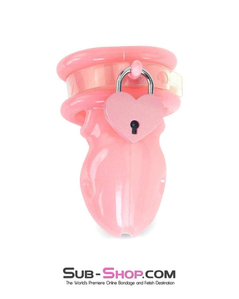 9794M      Sissy Pink Birdlocked Style Spiked Soft Silicone Locking Male Chastity Chastity   , Sub-Shop.com Bondage and Fetish Superstore