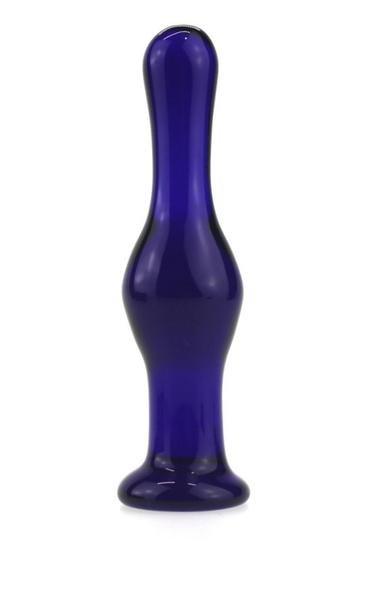 9782M      Cobalt Ice Glass Taper Tip Flare Massager - LAST CHANCE - Final Closeout! Black Friday Blowout   , Sub-Shop.com Bondage and Fetish Superstore