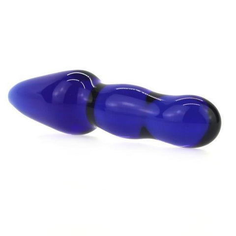 9784M      Cobalt Ice Glass Double Ended Tapered Massaging Rod - LAST CHANCE - Final Closeout! Black Friday Blowout   , Sub-Shop.com Bondage and Fetish Superstore