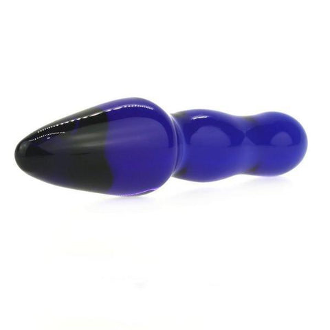 9784M      Cobalt Ice Glass Double Ended Tapered Massaging Rod - LAST CHANCE - Final Closeout! Black Friday Blowout   , Sub-Shop.com Bondage and Fetish Superstore