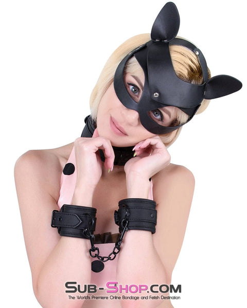 9950M      Leather Cat Woman Mask Blindfold   , Sub-Shop.com Bondage and Fetish Superstore