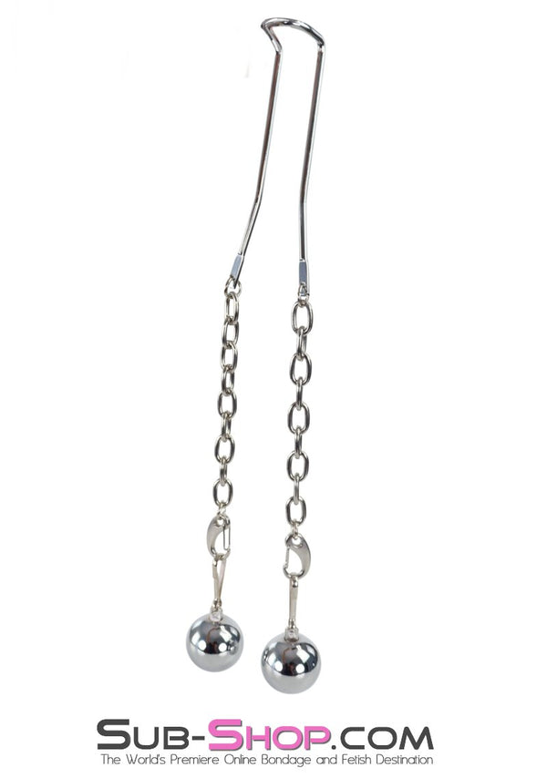 0236M   Ball Stretcher Hook with Weights Extreme Male Testicle Stretching & CBT Device