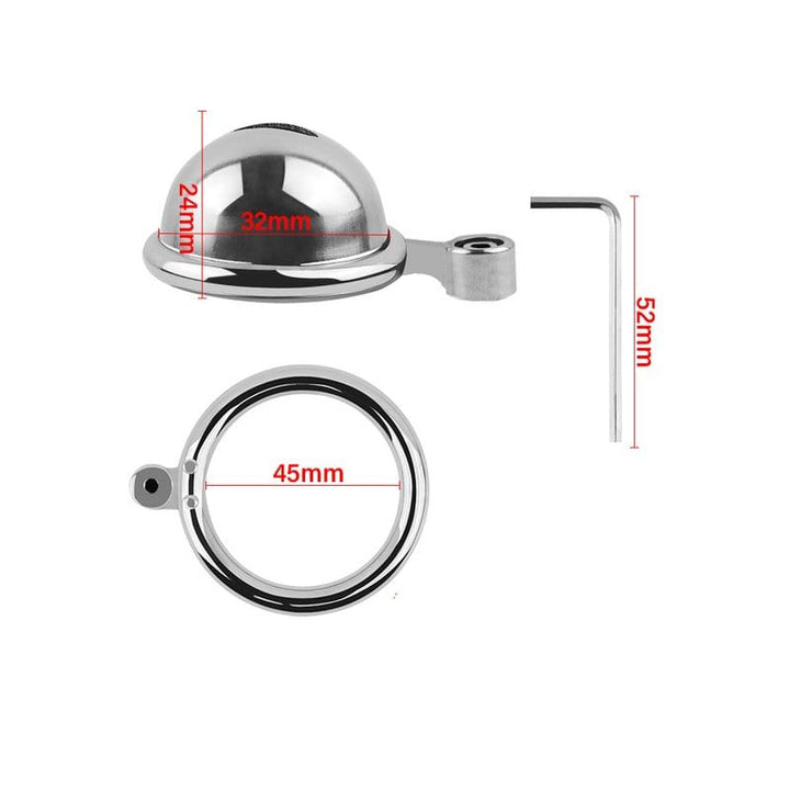 0250M Keyless Chastity Lock Cage Discreet & Secure Steel Male Chastity Device Chastity , Sub-Shop.com Bondage and Fetish Superstore