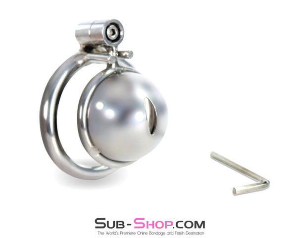 0250M  Keyless Chastity Lock Cage Discreet & Secure Steel  Male Chastity Device