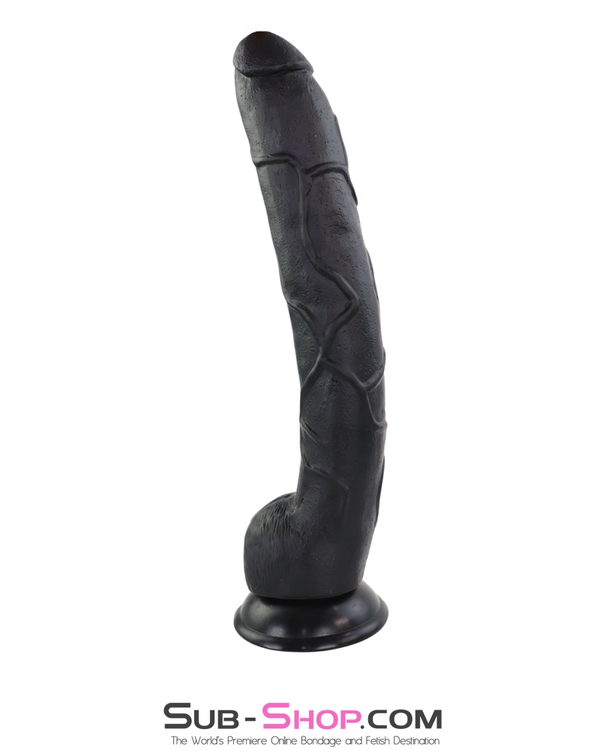 0270M  13” Huge Veined Dildo with Balls and Suction Cup Base