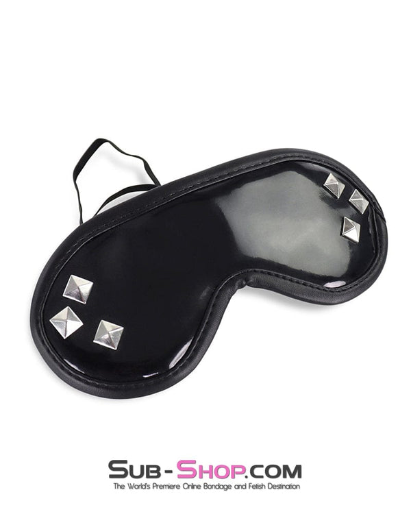 0308M Stud Service Shiny Sex Mask Blindfold Blindfold , Sub-Shop.com Bondage and Fetish Superstore