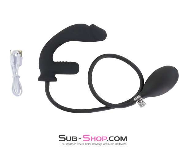 0312M  10 Function Inflatable Rechargeable Waterproof G-Spot / P-Spot Vibrator