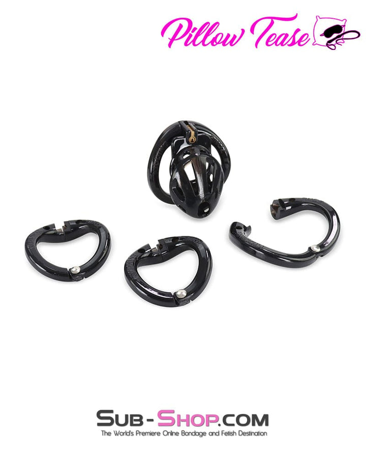 0427AR      Small Black Cage High Security Cock Lock Chastity Device Chastity   , Sub-Shop.com Bondage and Fetish Superstore