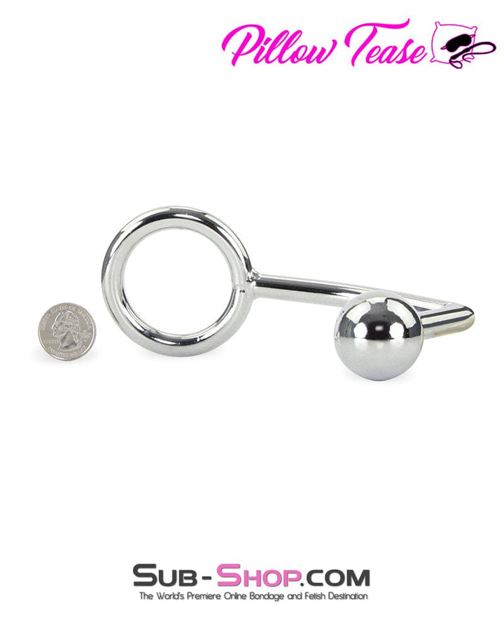 9316DL      2" Steel Cock Ring with Anal Hook Intruder Cock Ring   , Sub-Shop.com Bondage and Fetish Superstore