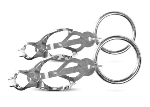 0622HS-CB      Clover Cock and Ball Clamps with Weight Hanging Rings For Him   , Sub-Shop.com Bondage and Fetish Superstore
