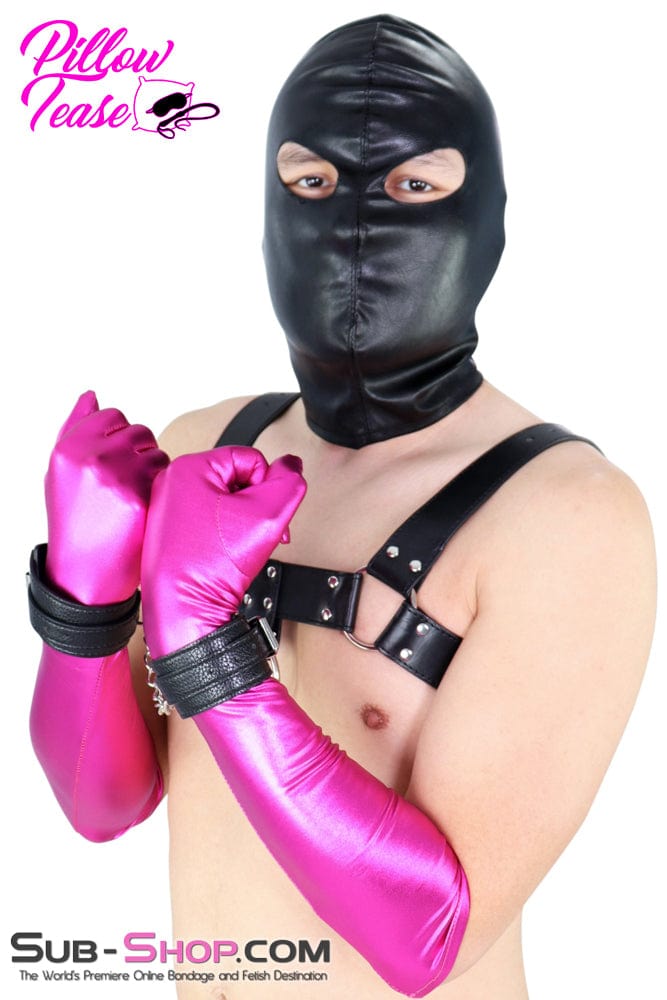 0802DL-SIS      Soft Vegan Leather Wrist or Ankle Sissy Slave Bondage Cuffs with Chain Sissy   , Sub-Shop.com Bondage and Fetish Superstore