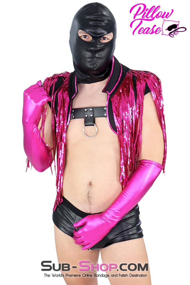 0632M-SIS Hot Pink Sissy Queen Sexy Elbow Length Gloves Sissy , Sub-Shop.com Bondage and Fetish Superstore