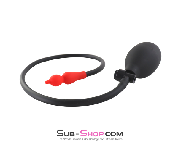 0635AE  Inflatable Latex Anal Expander Plug - Adjustable Air Pump Butt Plug