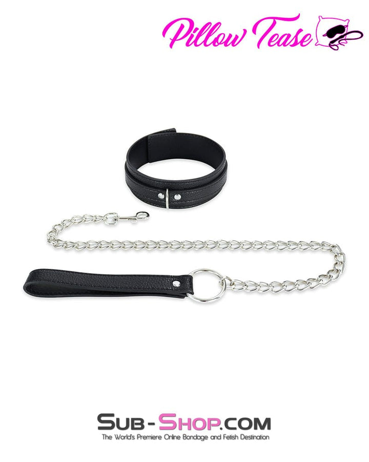 0639DL      Yes Sir Bondage Fantasy Collar with Leash Set Collar   , Sub-Shop.com Bondage and Fetish Superstore