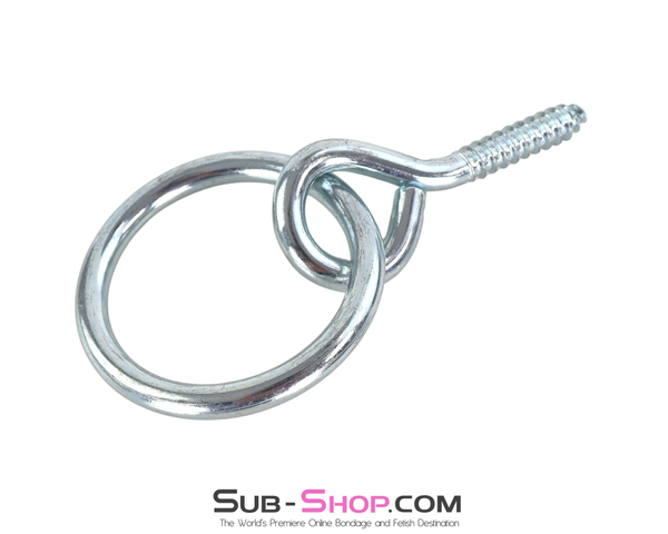 0768A  2" Steel Screw-In Anchor Ring - Heavy-Duty Wall or Ceiling Mount
