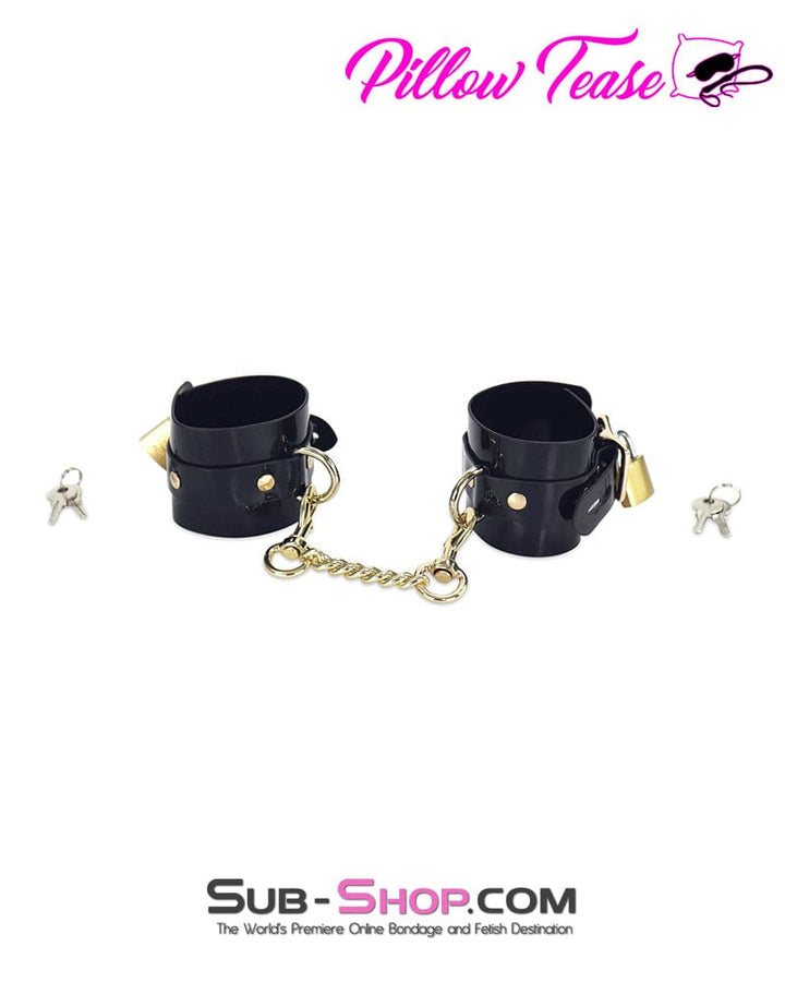 0850DL      Patent Locking Bondage Cuffs with Padlocks and Chain Cuffs   , Sub-Shop.com Bondage and Fetish Superstore