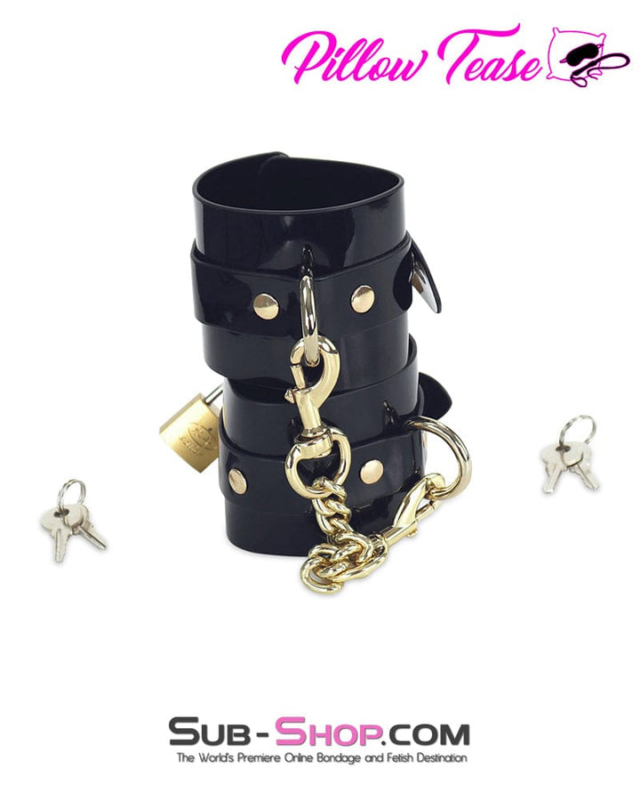 0850DL      Patent Locking Bondage Cuffs with Padlocks and Chain Cuffs   , Sub-Shop.com Bondage and Fetish Superstore