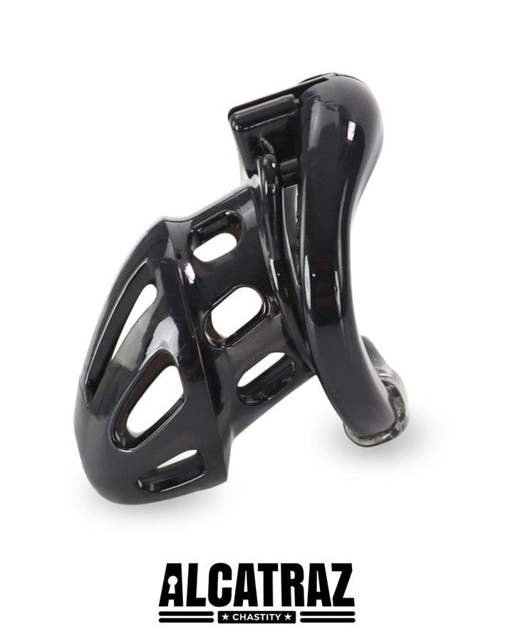 0862AR Man Whore Locking Black Chastity Cock Cage, Medium Base Ring Chastity , Sub-Shop.com Bondage and Fetish Superstore