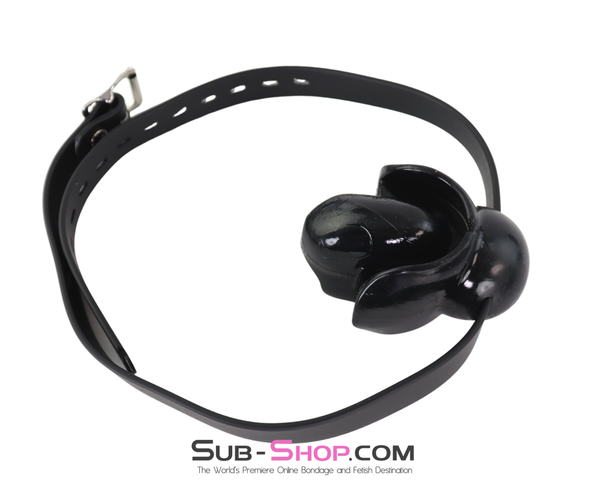 0905M  Ultra-Restrictive Mouth Block Gag with Locking Strap, Black