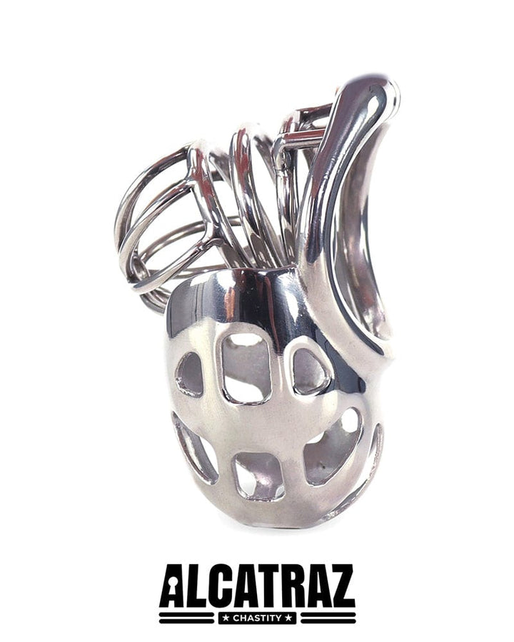 0995AR Balls and All Full Coverage Locking Steel Chastity Device, 2" Cock Ring Chastity , Sub-Shop.com Bondage and Fetish Superstore