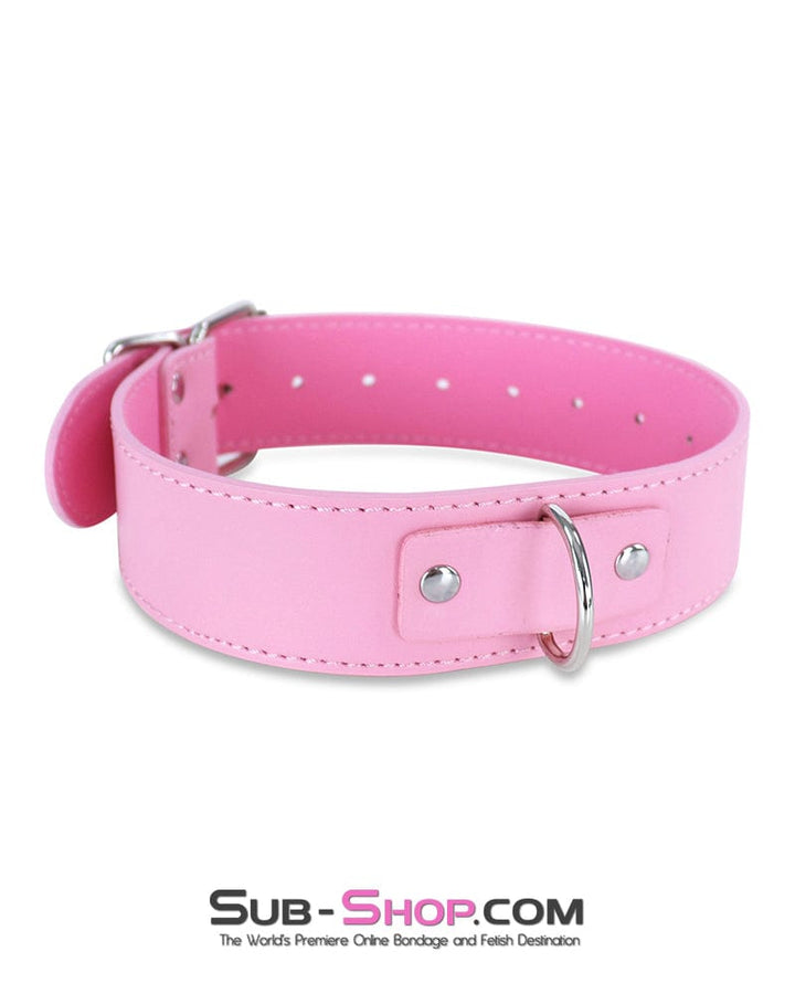 1104DL      Petite Princess Slim Pink Bondage Collar and Leash Set Collar   , Sub-Shop.com Bondage and Fetish Superstore