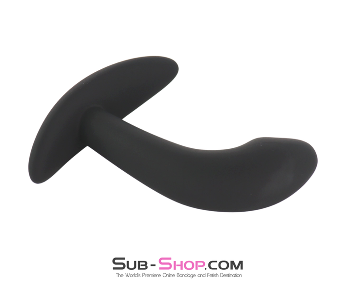 silicone anal plug curved prostate trainer e-stim compatible design