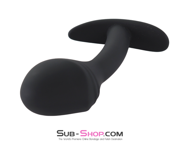 curved prostate plug ergonomic anal massager with large bulb tip silicone design