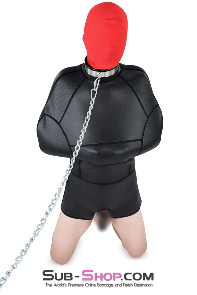 1404R      Steel The Show Black Rubber Lined Locking Stainless Steel Collar - MEGA Deal MEGA Deal   , Sub-Shop.com Bondage and Fetish Superstore