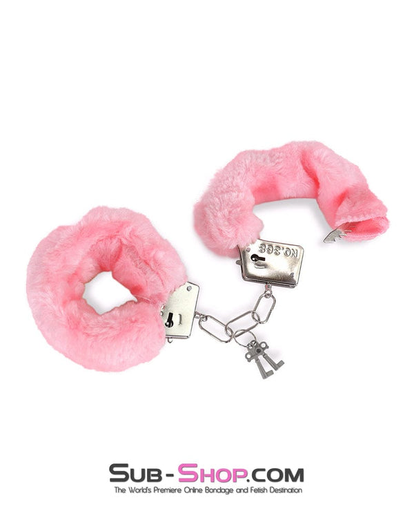 1418DL Pink Furry Fantasy Bondage Handcuffs Handcuffs , Sub-Shop.com Bondage and Fetish Superstore