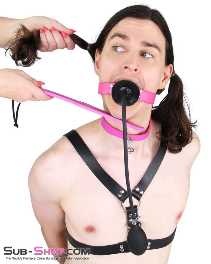 5735RS      Hot Pink Strap Ring Gag Gags   , Sub-Shop.com Bondage and Fetish Superstore