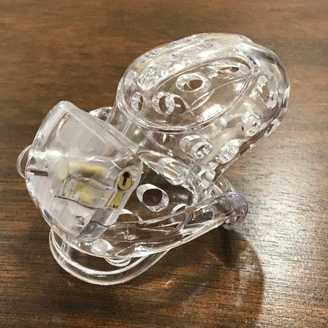 1460AR      Boy Toy Clear Short High Security Pin Tumbler Locking Cock Cage Chastity Chastity   , Sub-Shop.com Bondage and Fetish Superstore