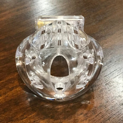1460AR-SIS      Sissy Boy Toy Clear Short High Security Pin Tumbler Locking Cock Cage Chastity Sissy   , Sub-Shop.com Bondage and Fetish Superstore