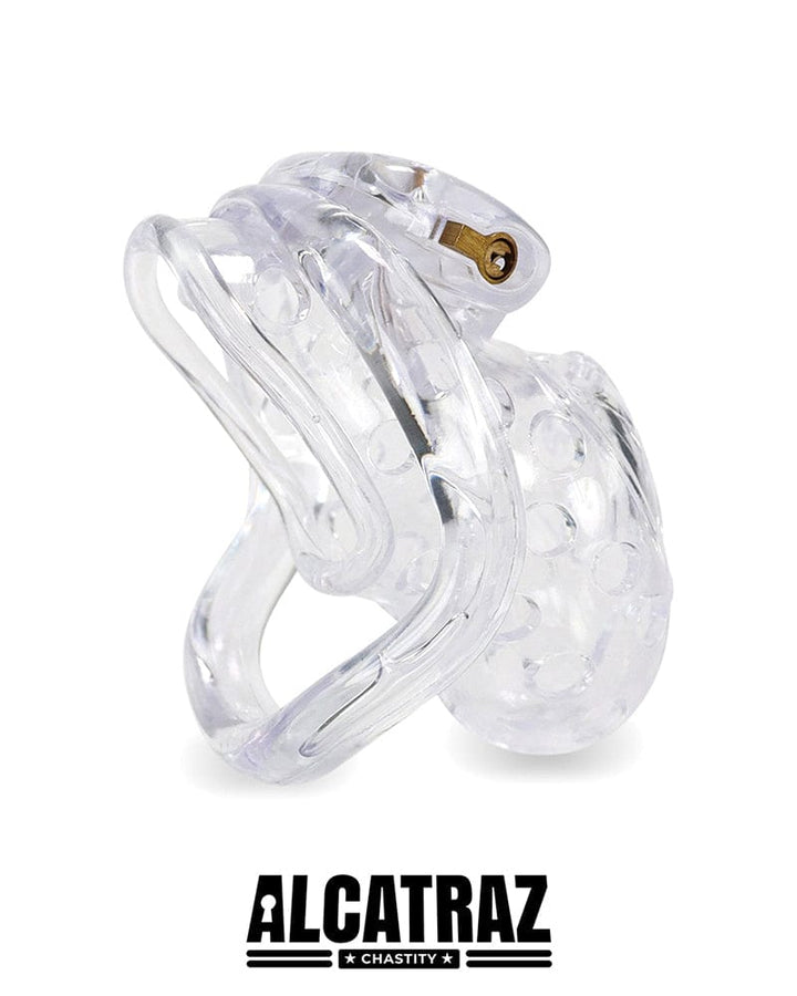 1460AR-SIS Sissy Boy Toy Clear Short High Security Pin Tumbler Locking Cock Cage Chastity Sissy , Sub-Shop.com Bondage and Fetish Superstore