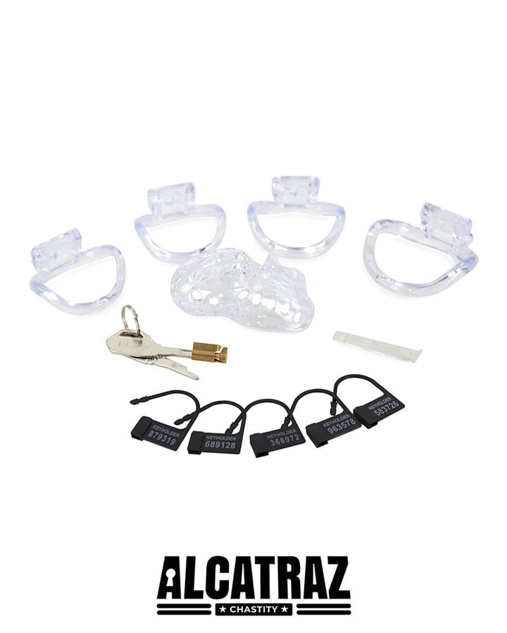 1460AR-SIS Sissy Boy Toy Clear Short High Security Pin Tumbler Locking Cock Cage Chastity Sissy , Sub-Shop.com Bondage and Fetish Superstore