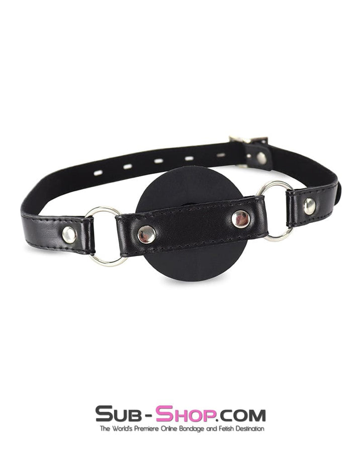 1521DL-2"      Black Silicone Penis Gag on O-Rings Straps, 2" Gag Gags   , Sub-Shop.com Bondage and Fetish Superstore