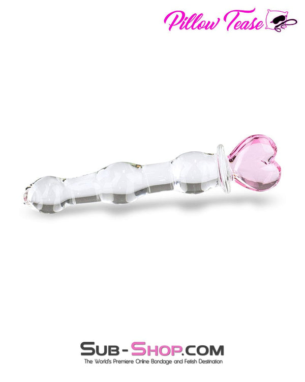 1564M      Heart of Glass Balled Glass Massager - LAST CHANCE - Final Closeout! Black Friday Blowout   , Sub-Shop.com Bondage and Fetish Superstore