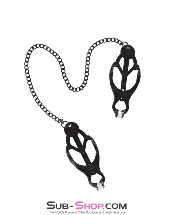1631DL      <b>BOGO!</b> Dark Pleasures Blackline Japanese Clover Nipple Clamps