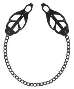 1631DL-CB      Dark Pleasures Blackline Japanese Clover Cock and Ball Clamps For Him   , Sub-Shop.com Bondage and Fetish Superstore