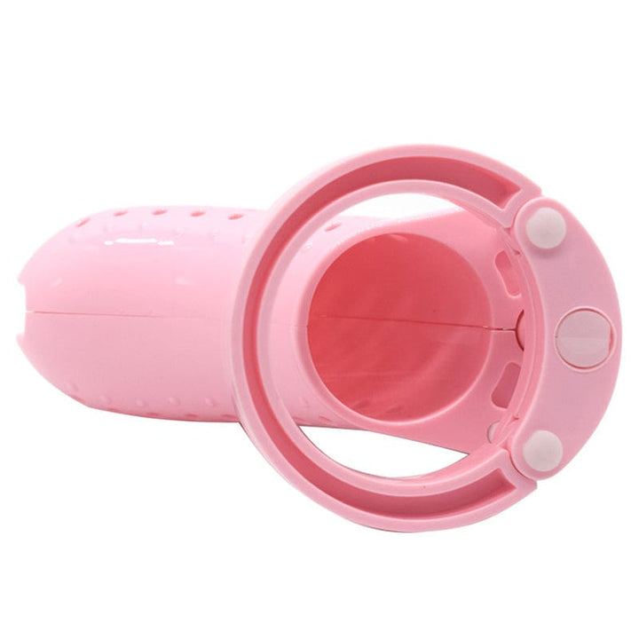 1637AR-SIS Little Sissy Pink Stockade Cage Male Chastity Device Sissy , Sub-Shop.com Bondage and Fetish Superstore