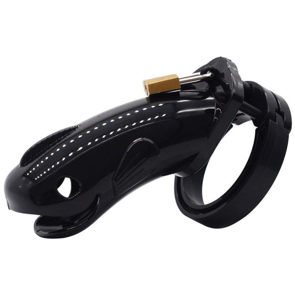 1654AR Erotic Tease Locking Black Cock Caging Device - LAST CHANCE - Final Closeout! MEGA Deal , Sub-Shop.com Bondage and Fetish Superstore