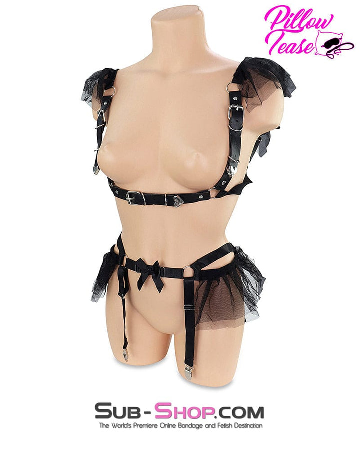 1695DL      Bondage Fairy Woman's Body Harness with Shoulder and Hip Frill Trim Body Harness   , Sub-Shop.com Bondage and Fetish Superstore