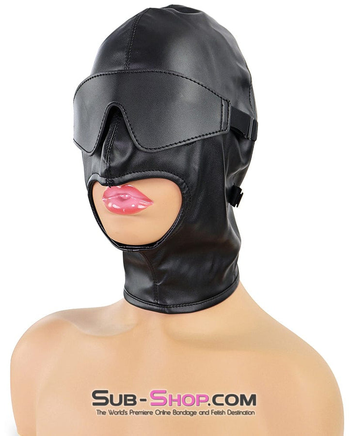 1833DL Soft Lacing Hood with Removeable Blindfold and Ball Gag Hoods , Sub-Shop.com Bondage and Fetish Superstore