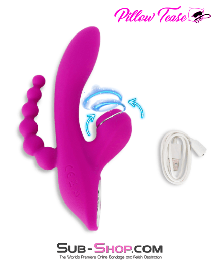 2474M      3 in 1 Suction Clit G-Spot Vibrator with Anal Exciter Vibrators   , Sub-Shop.com Bondage and Fetish Superstore