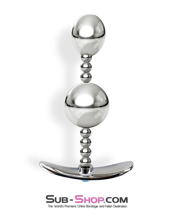 2485M    Flexible Double Ball Steel Butt Plug
