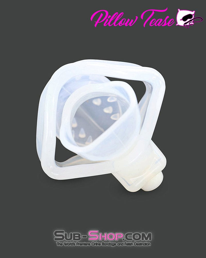 2622AR-SIS      Sissy Boy Spiked Locking Silicone Chastity Cage with Ball Stretching Cock Ring Sissy   , Sub-Shop.com Bondage and Fetish Superstore